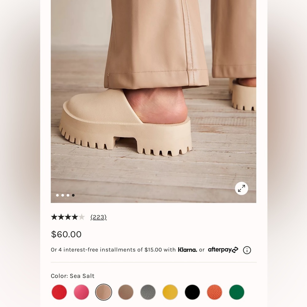 Jeffrey Campbell Bae Platform Mules, Size 7